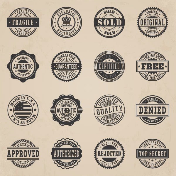 business vector badges: Free web designing resources