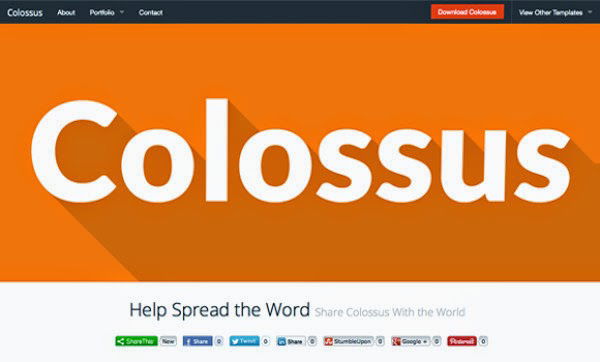 Colossus website template: FREE web design resources