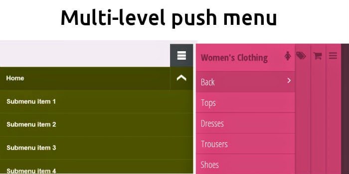 Multi-level Push menu