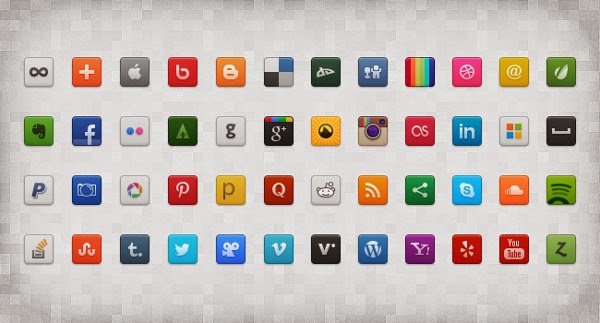 social media icons: free web design resources