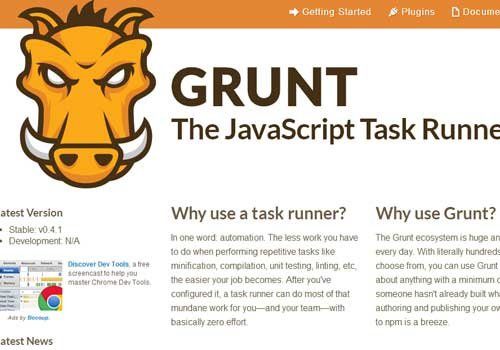 Grunt ~ 43 Useful and Time Saving Web Development Kits and Frameworks