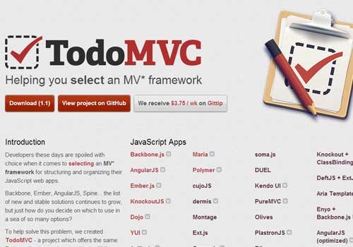 TodoMVC ~ 43 Useful and Time Saving Web Development Kits and Frameworks
