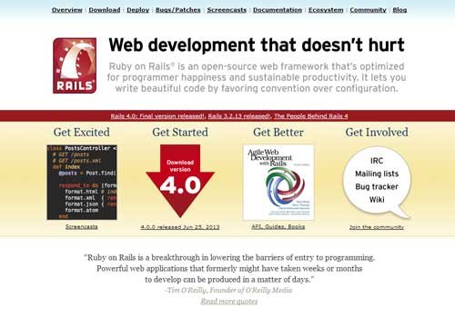 Ruby on Rails ~ 43 Useful and Time Saving Web Development Kits and Frameworks