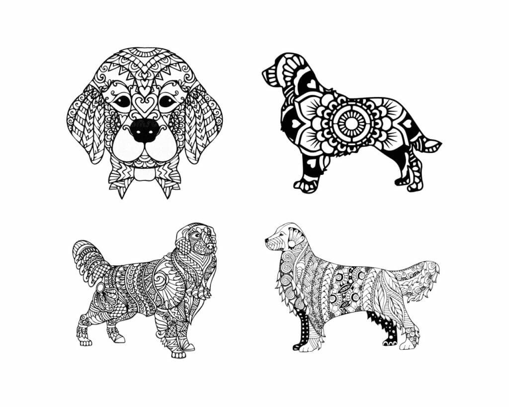 5 - Black _ White Dog SVG Bundle