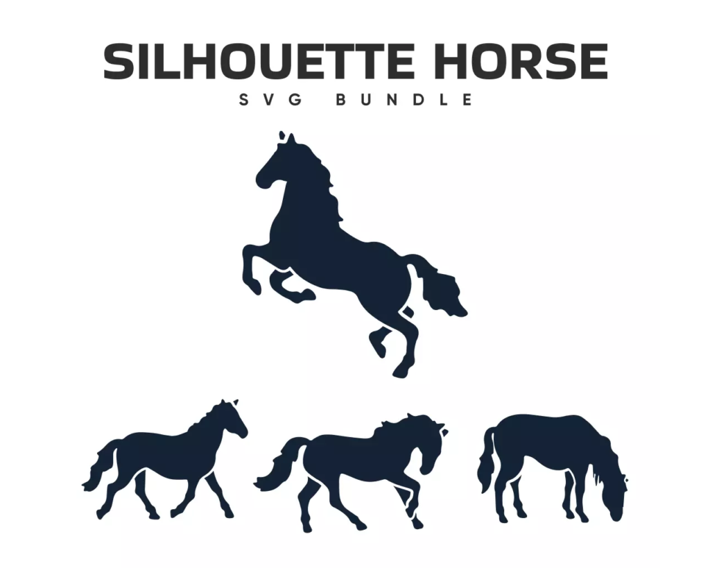 6 - Black _ White Horse SVG Bundle